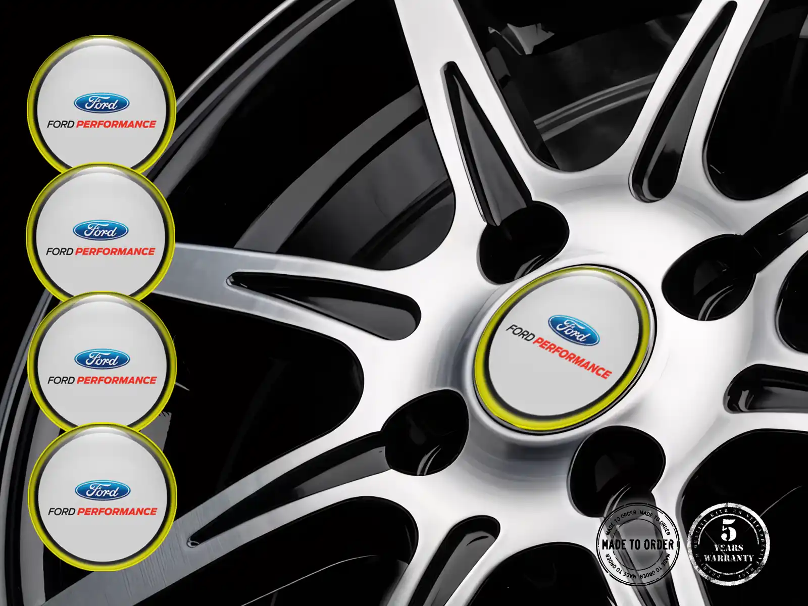 Ford Pegatina de Silicona Edición Calcomanías de Aro Premium